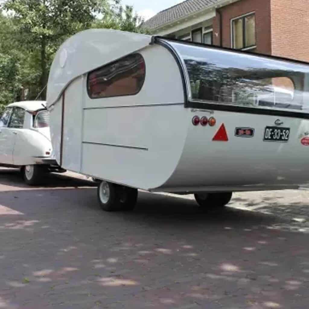 helder polycarbonaat ramen witte caravan