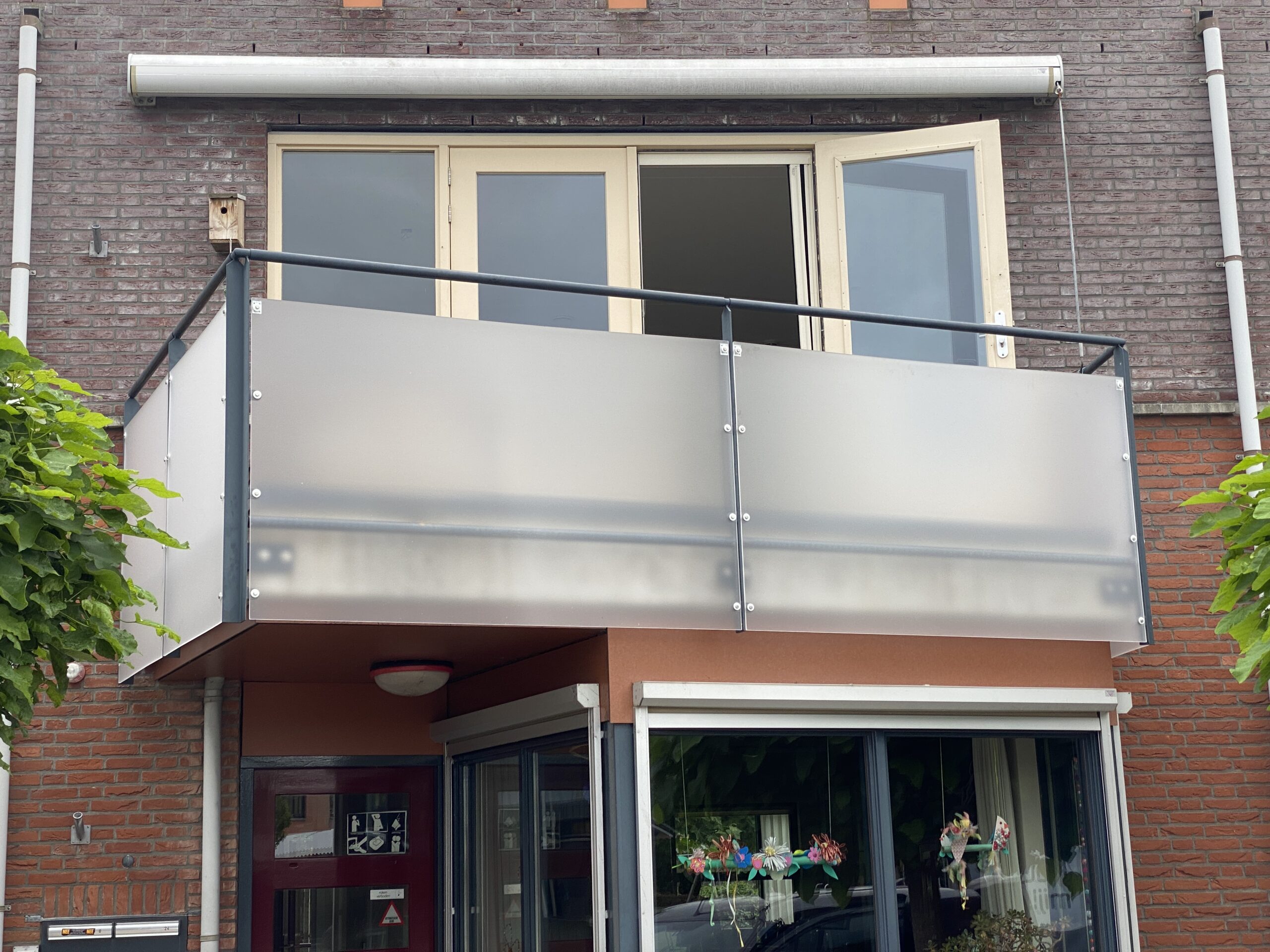 Balkonhek kunststof mat plexiglas