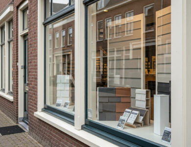 Polycarbonaat winkelpui