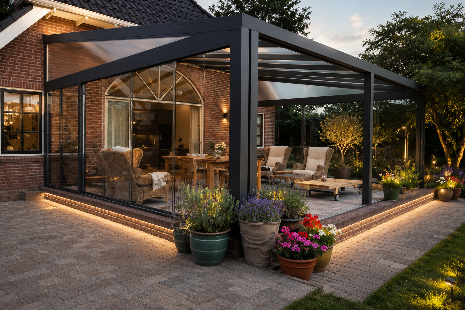 Tussenwand veranda plexiglas platen