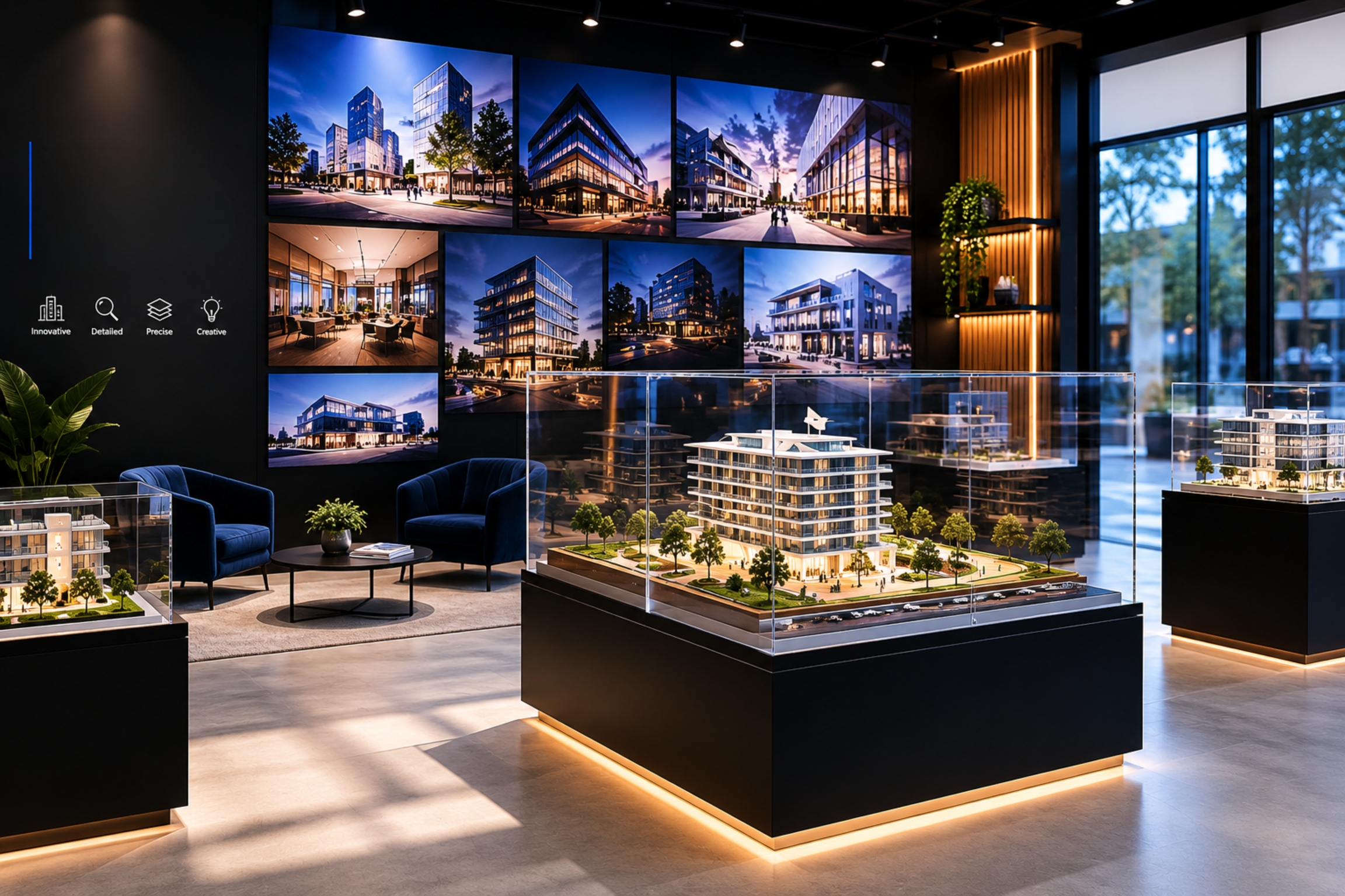 Standbeurs van plexiglas