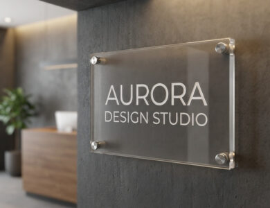 Plexiglas naambordje