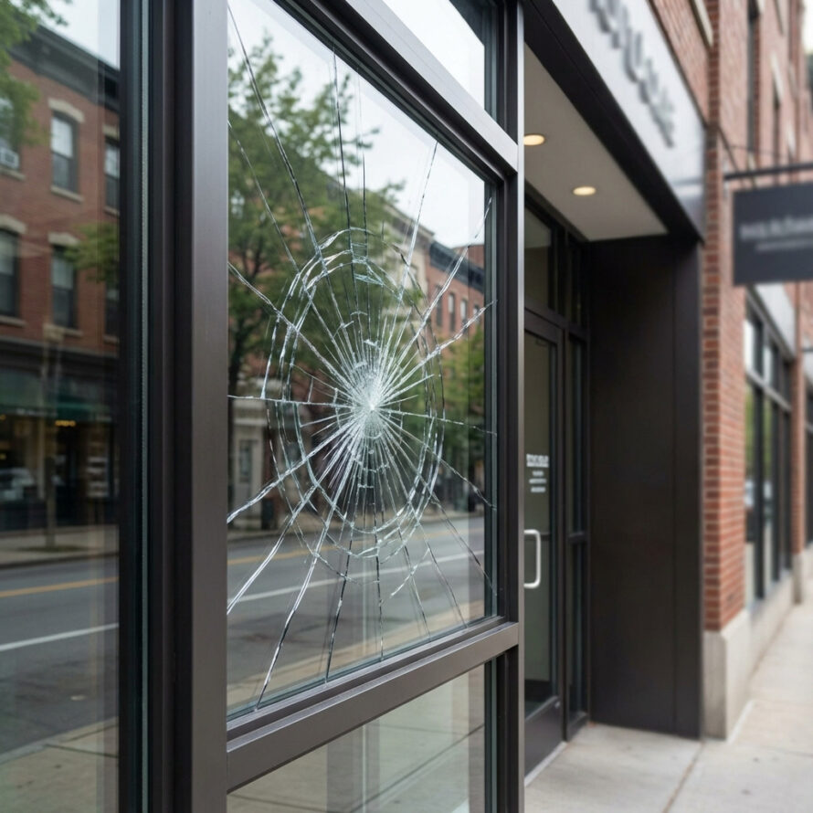 Slagvast polycarbonaat raam dat intact blijft na zware belasting.