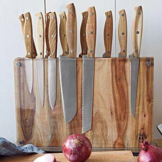 Messenblok hout en acrylaat