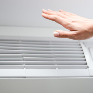 Check air conditioner heat or room temperature