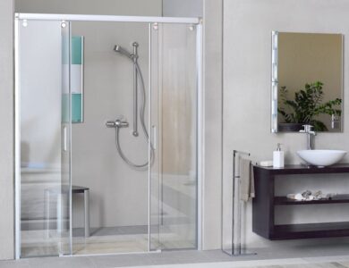 Plexiglas douchedeur of douchewand