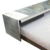 aluminium zijprofiel met afdekplaatje en inschuifrubber