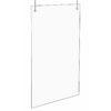 Budget plexiglas spatscherm hangend, producttekening