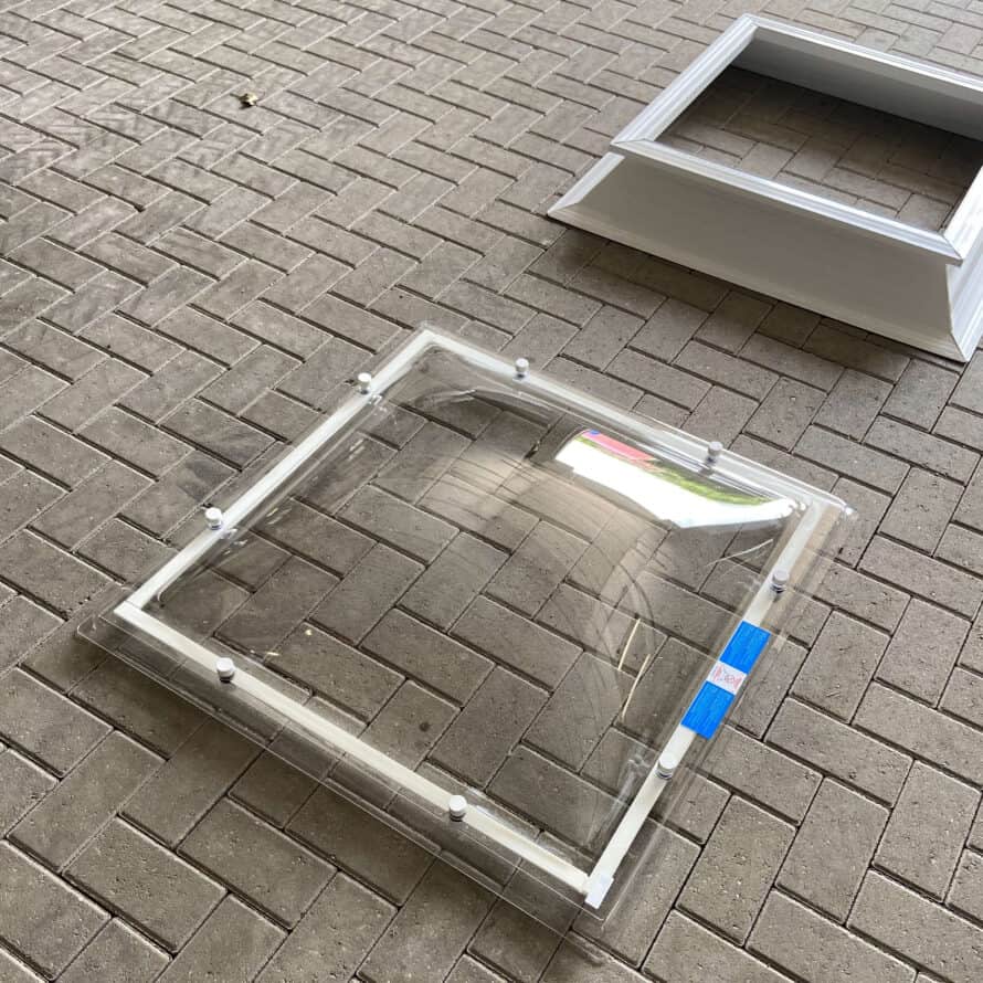 lichtkoepel met opstand