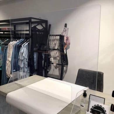 plexiglas baliescherm toonbank in winkel