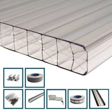 Polycarbonaat kanaalplaten set helder