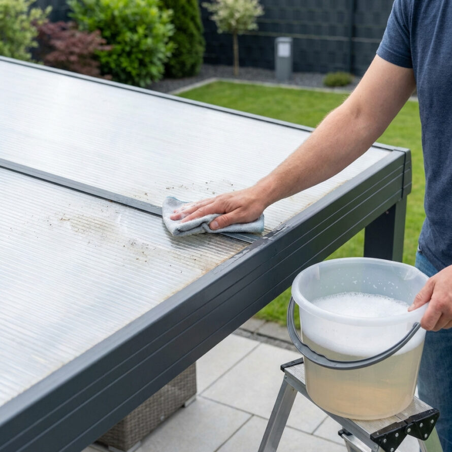 Polycarbonaat dakplaat schoonmaken