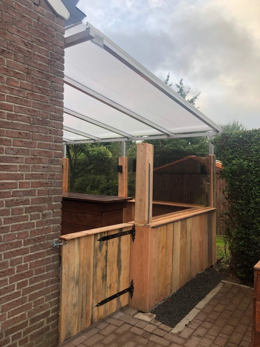 overkapping afdak polycarbonaat kanaalplaat