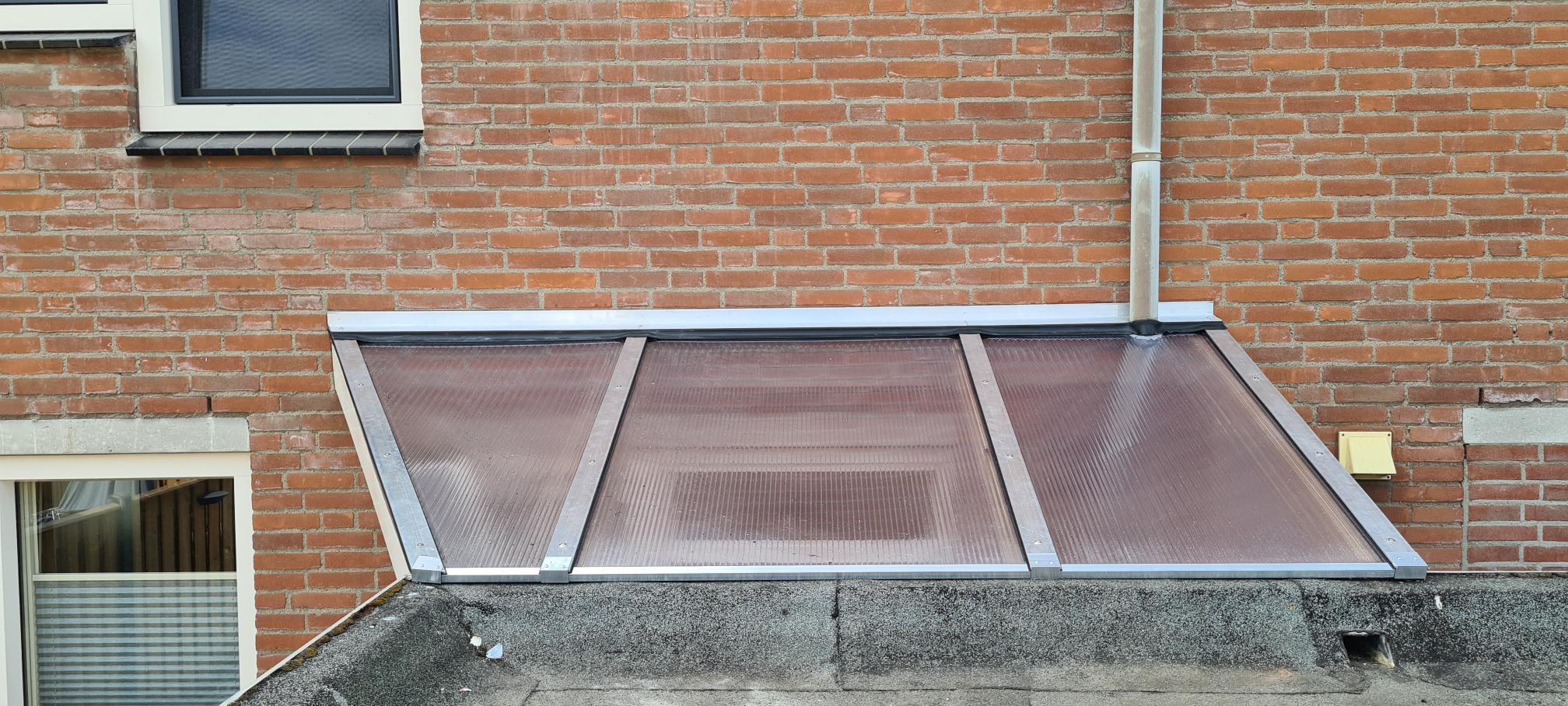 Overkapping kanaalplaten helder polycarbonaat tuin