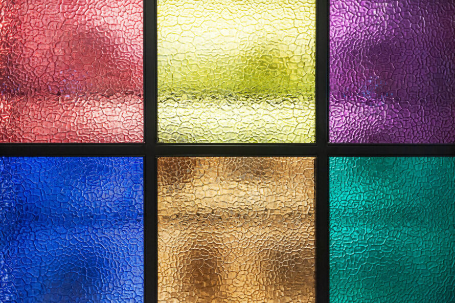 Glas in lood voorzetraam van plexiglas platen