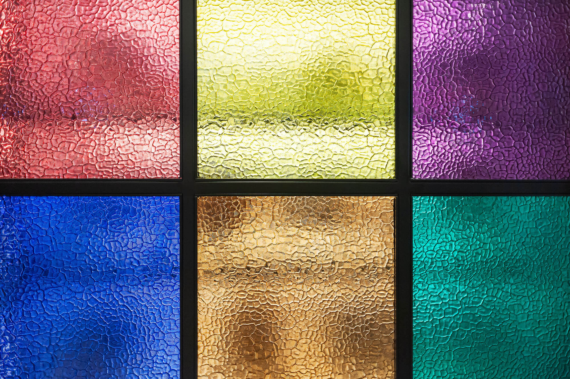 Glas in lood voorzetraam van plexiglas platen