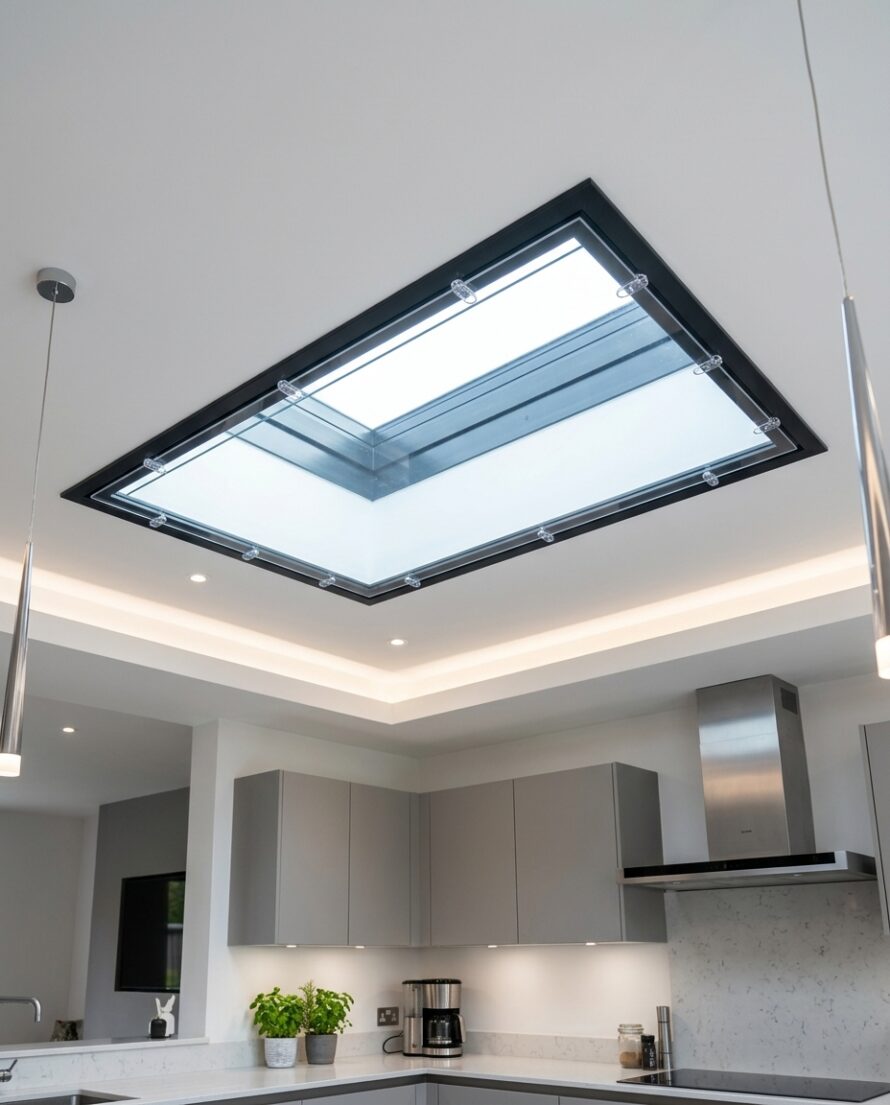 Lichtkoepel isolatie voorzetraam met montageclips