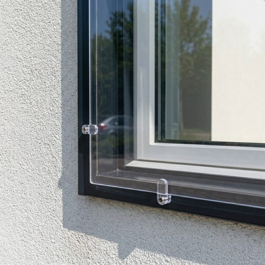 Achterzetraam plexiglas