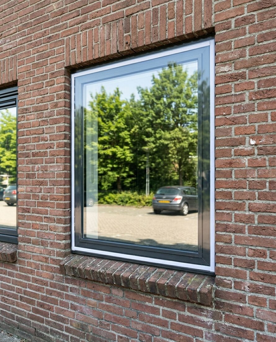 Achterzetramen van plexiglas