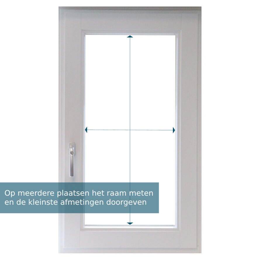 Inmeettekening voorzetraam frame deluxe 2.0