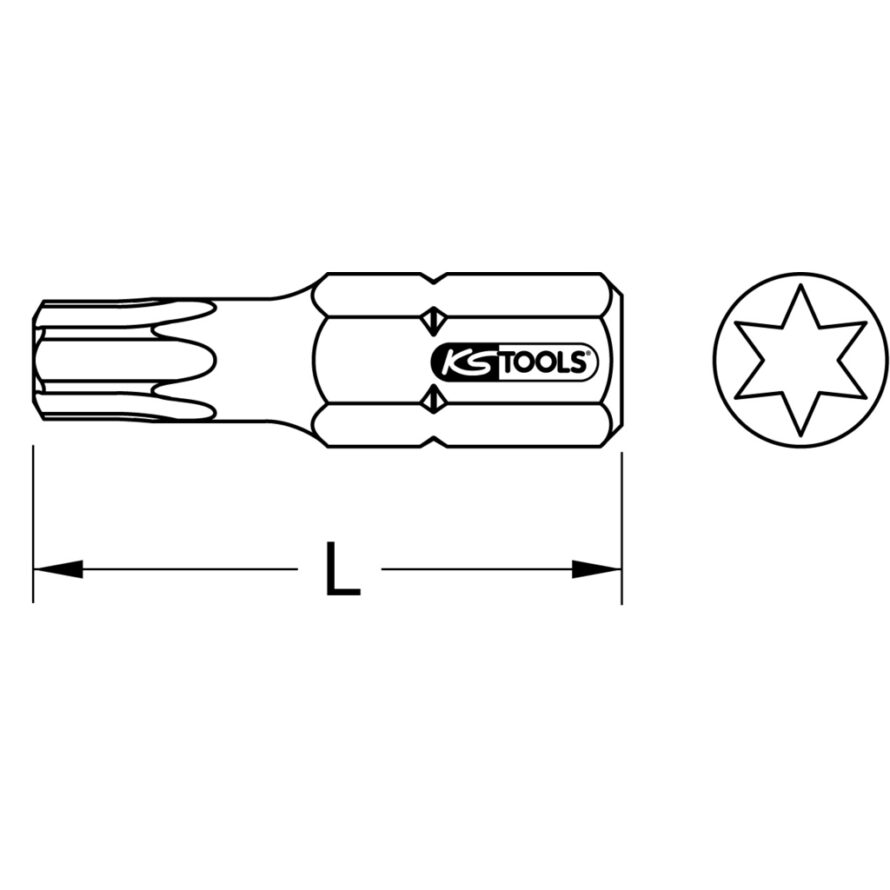 TX20 Torx bit 25 mm KS Tools