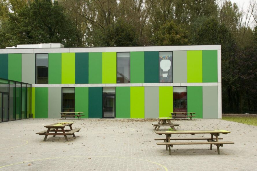 basisschool groene trespa platen