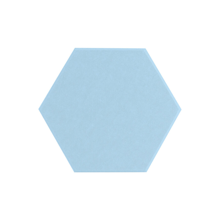 Ocean blue akoestisch vilt hexagon 9 mm