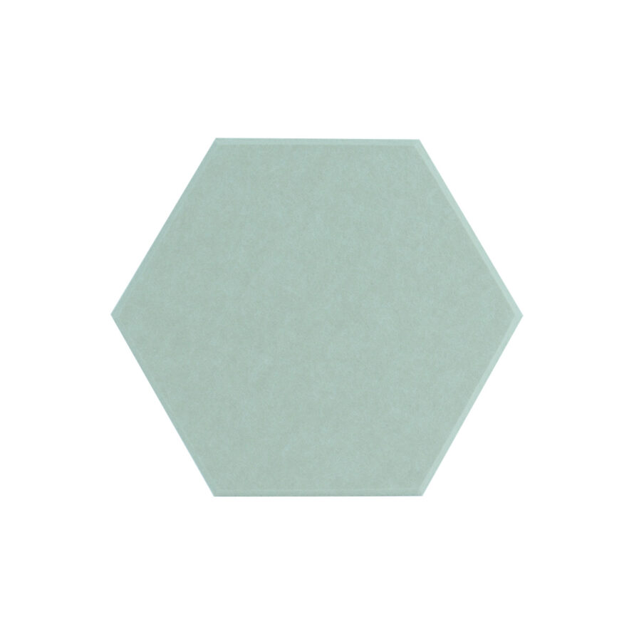 Ocean green akoestisch vilt hexagon 9 mm