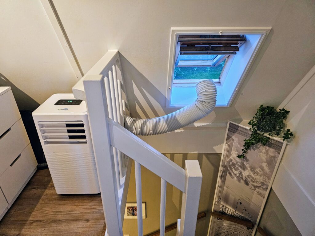 airco raam met slang op maat gemaakt