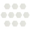 Snow white akoestisch vilt hexagon set 10 stuks 9 mm