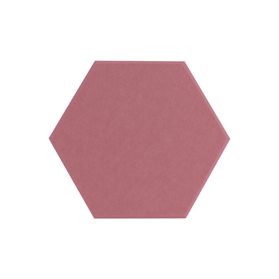 Wine red akoestisch vilt hexagon 9 mm