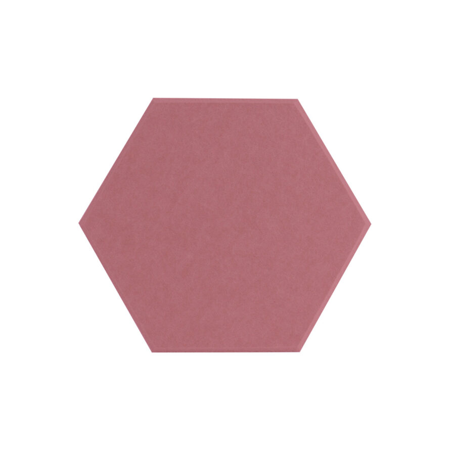 Wine red akoestisch vilt hexagon 9 mm