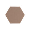 coffee brown akoestisch vilt hexagon 9 mm
