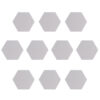 Foggy grey akoestisch vilt hexagon set 10 stuks 9 mm