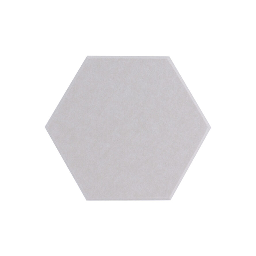 Foggy grey akoestisch vilt hexagon 9 mm