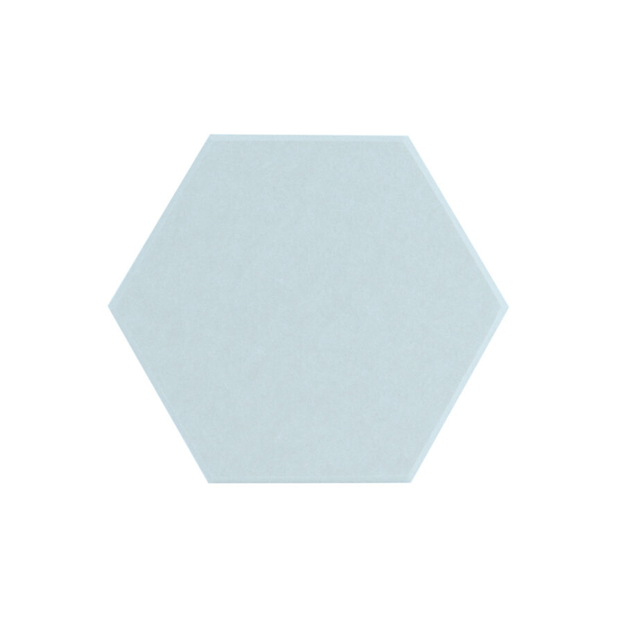 Light Turquoise akoestisch vilt hexagon 9 mm