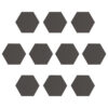 Midnight black akoestisch vilt hexagon set 10 stuks 9 mm