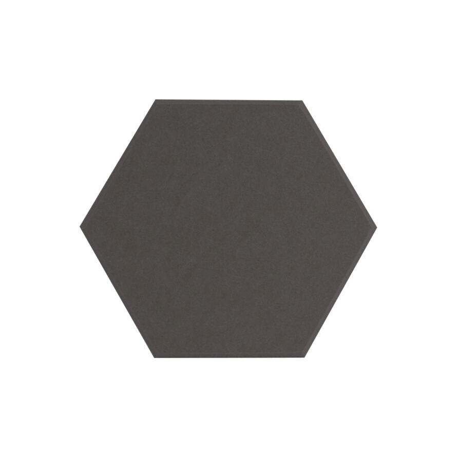 Midnight black akoestisch vilt hexagon 9 mm