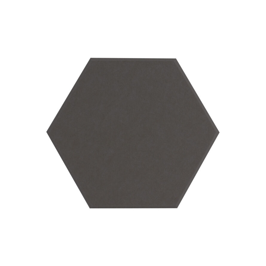 Midnight black akoestisch vilt hexagon 9 mm