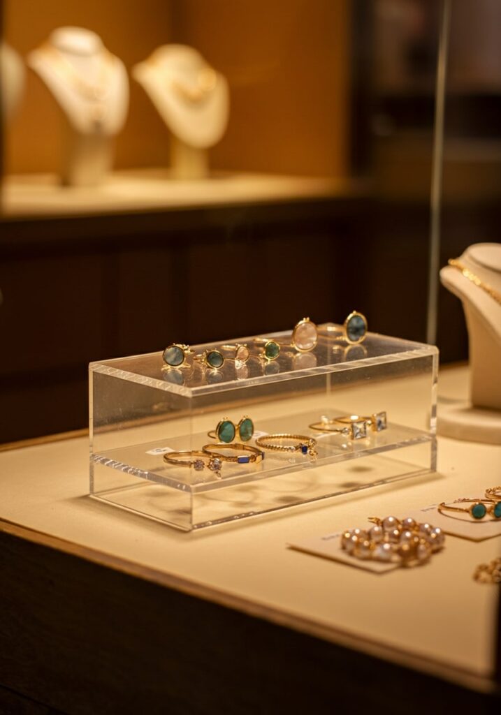 Display van plexiglas helder