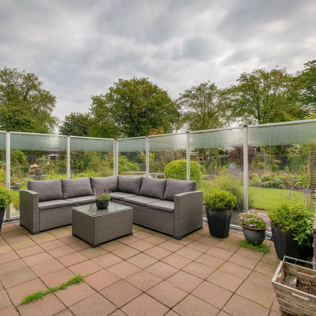 Terras windschem polycarbonaat tuin