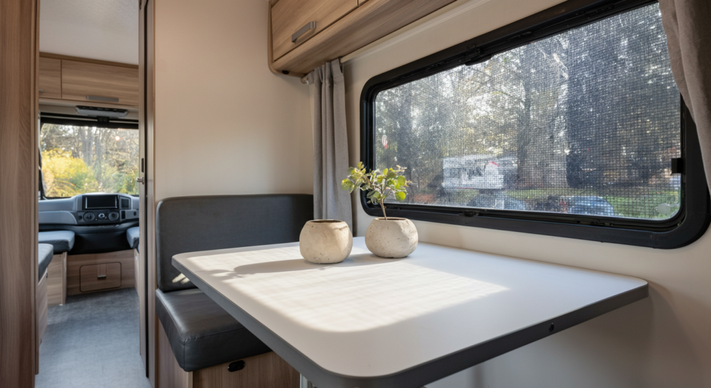 Camper tafelblad hpl wit