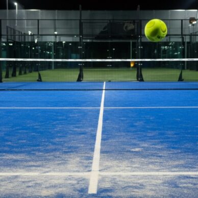 Indoor padelbaal polycarbonaat wand binnen