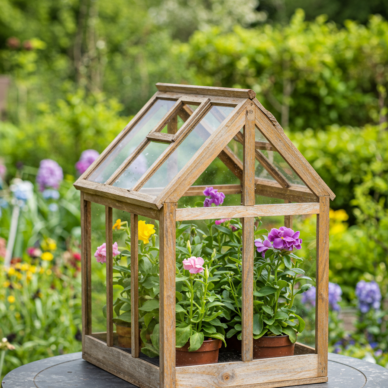 Tuinkas van plexiglas