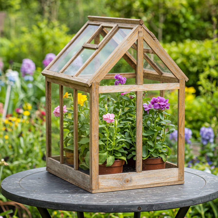 Tuinkas van plexiglas