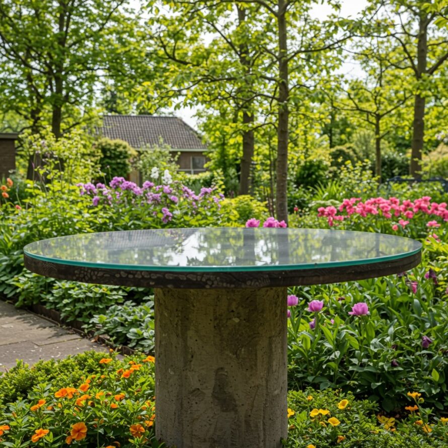 Tafelblad rond acrylaat helder