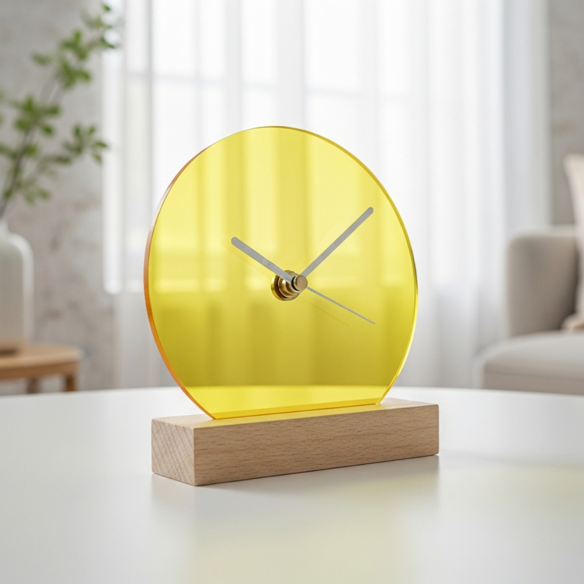 Kunststof vormen rond klok