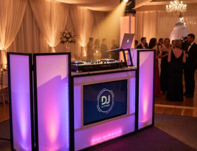 DJ booth met plexiglas