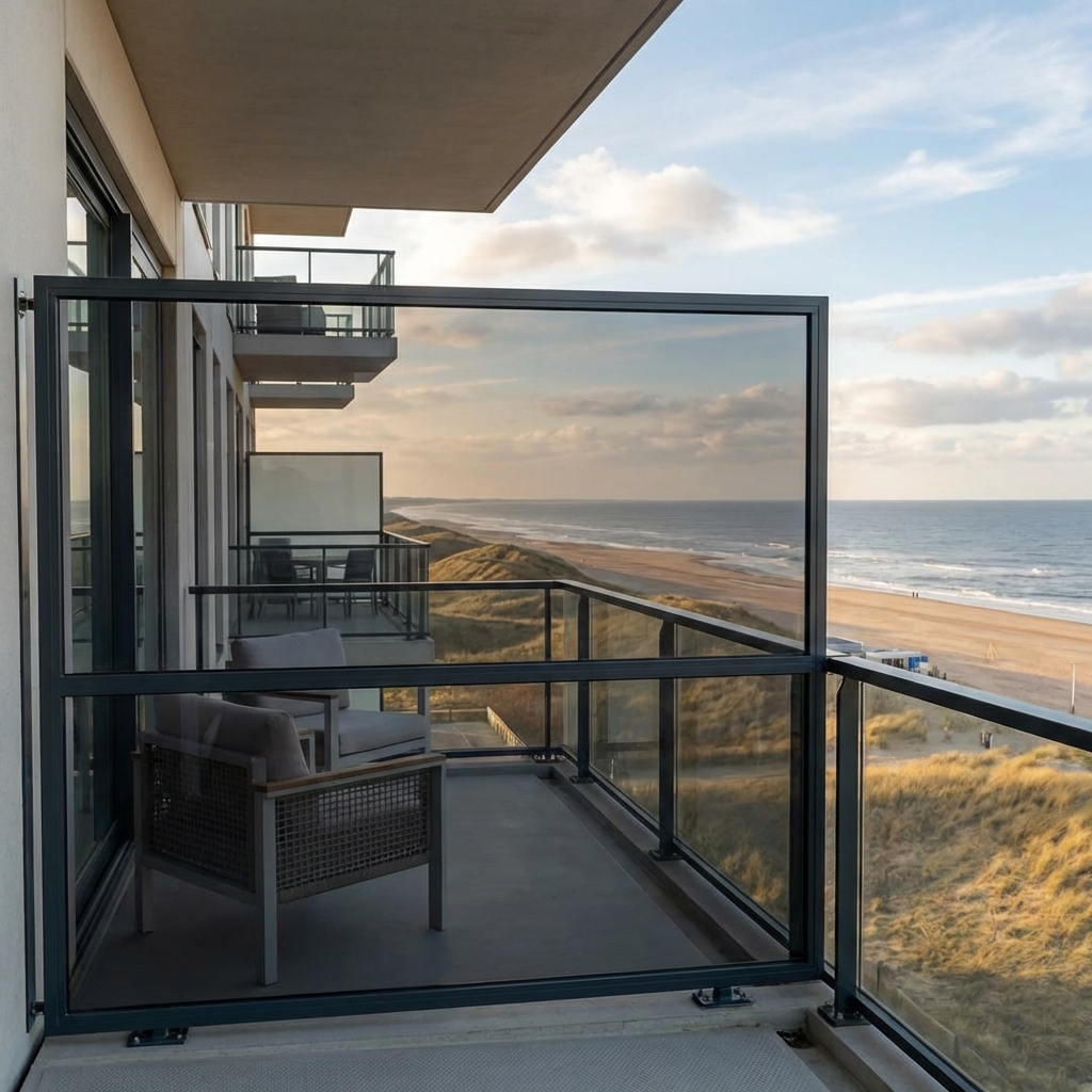 Polycarbonaat smoke windscherm balkon