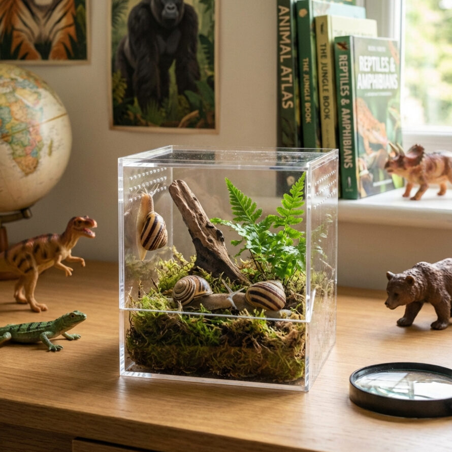 Terrarium plexiglas helder voor slakken